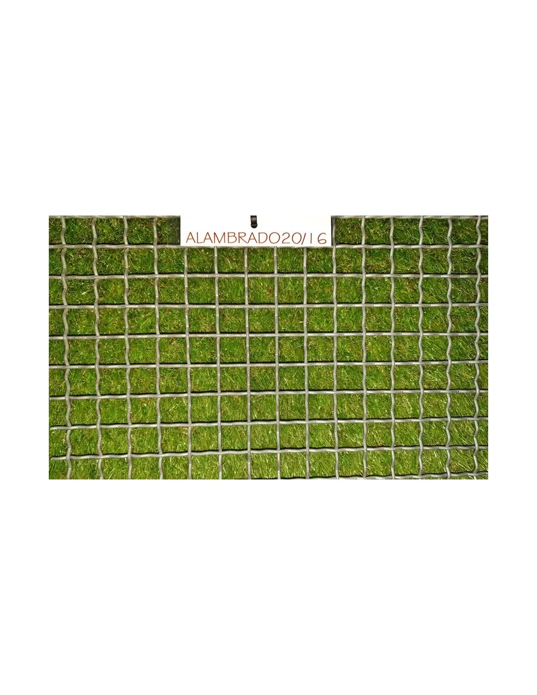 ALAMBRADO ONDULADO CUADRADO 20X20/2,7 GRIS, PIEZA 2000 X 1000