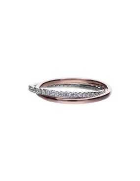 anillo diamonfire bicolor simple rose