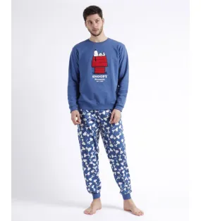 AZNAR INNOVA PIJAMA MANGA LARGA SNOOPY HOME AZUL