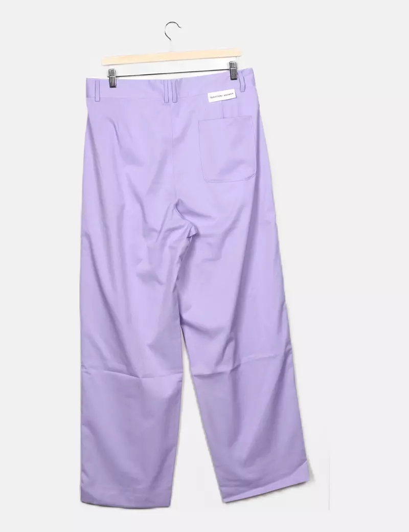 Bershka Pantalón pinzas lila