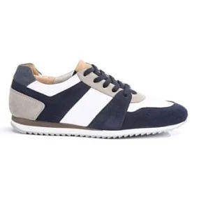 Blue Suede and White Men's Trainers - NALINGA