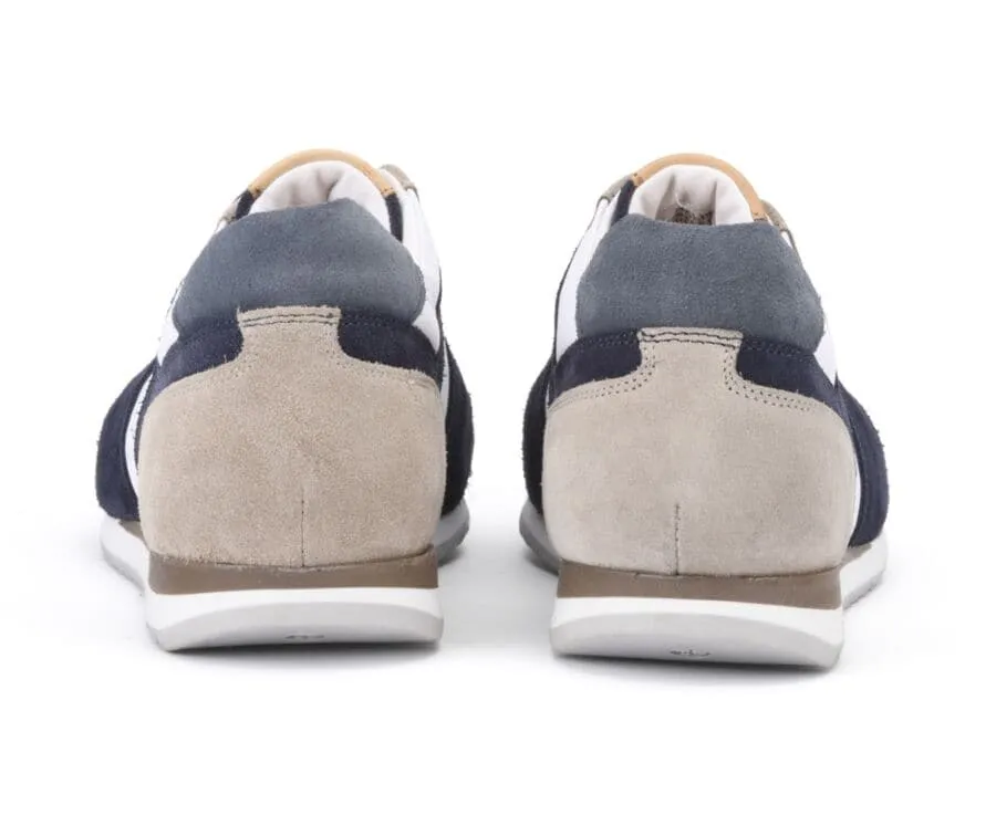 Blue Suede and White Men's Trainers - NALINGA