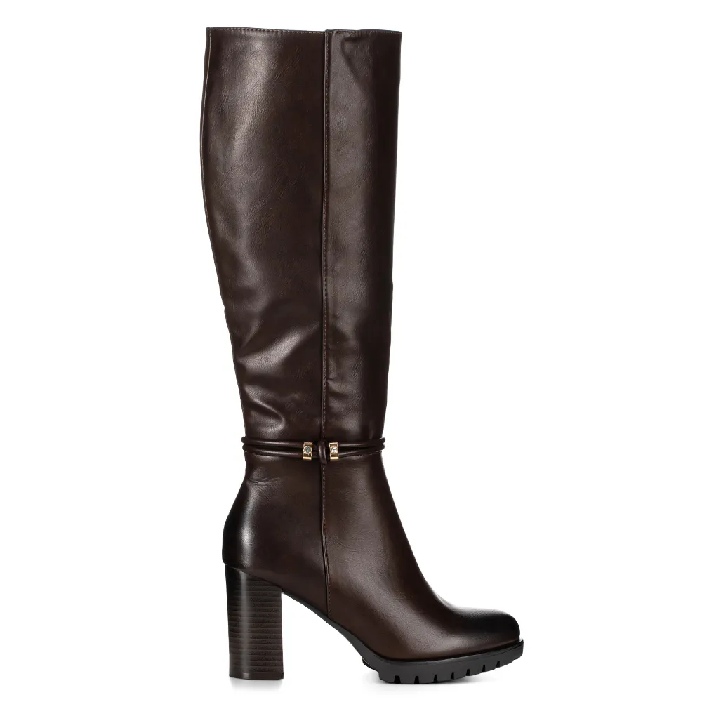 Bota Marron Casual Mujer Weide Czy583