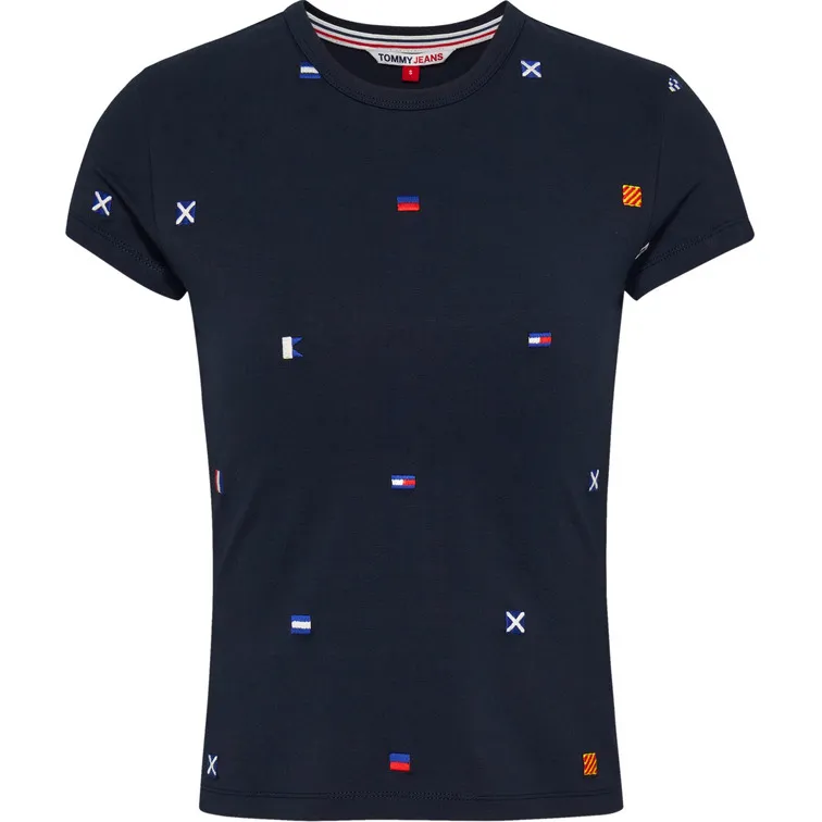 CAMISETA CON LOGOS BORDADOS MUJER TOMMY JEANS ARCHIVE