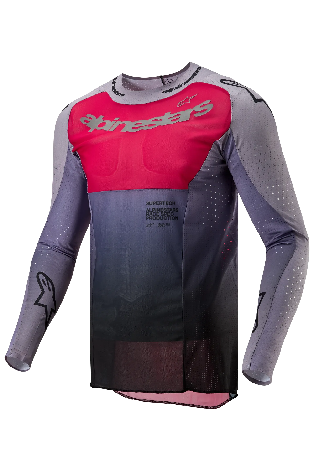 Camiseta de Cross Alpinestars Supertech Dade Hierro-Rojo