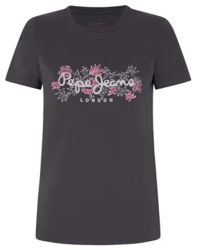 CAMISETA LOGO ESTAMPADO FIT SLIM MUJER PEPE JEANS