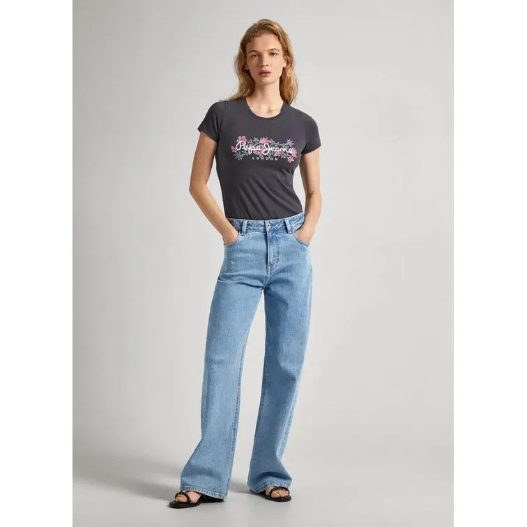 CAMISETA LOGO ESTAMPADO FIT SLIM MUJER PEPE JEANS