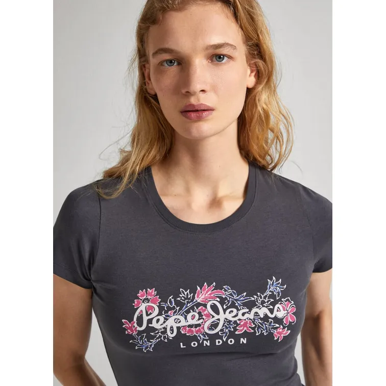 CAMISETA LOGO ESTAMPADO FIT SLIM MUJER PEPE JEANS