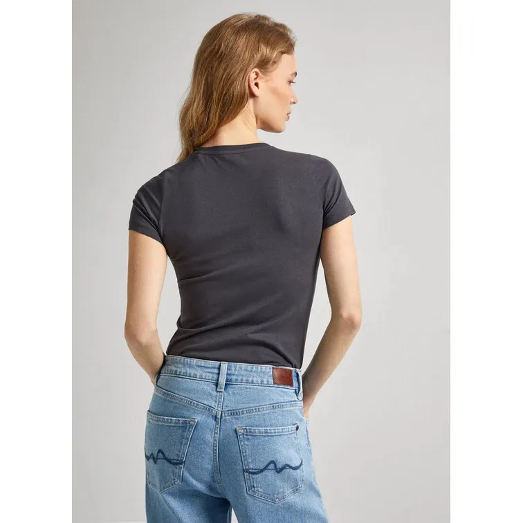 CAMISETA LOGO ESTAMPADO FIT SLIM MUJER PEPE JEANS