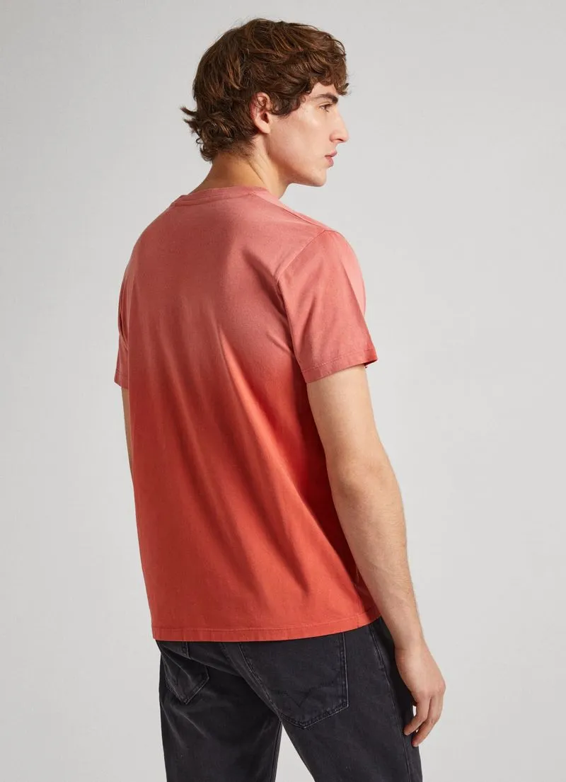 Camiseta Pepe Jeans para Hombre Crew Color Naranja