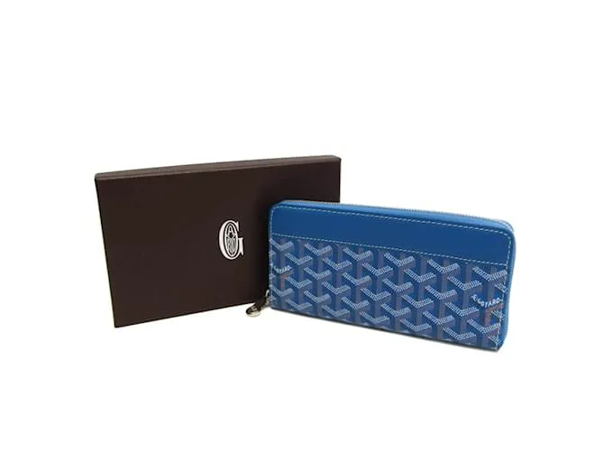 Cartera larga Goyard Matignon APM ZIP GM 10 Azul 