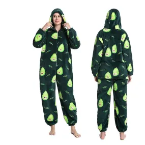 Cartoon Animal Pijama de una pieza Pijama de franela para hombres y mujeres