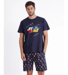 DISNEY PIJAMA MANGA CORTA ARCOIRIS NAVE  MARINO