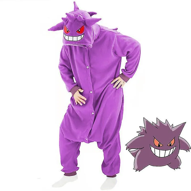 Gengar Disfraz Pijama de cuerpo completo Halloween Navidad Kigurumi de una sola pieza para hombres mujeres