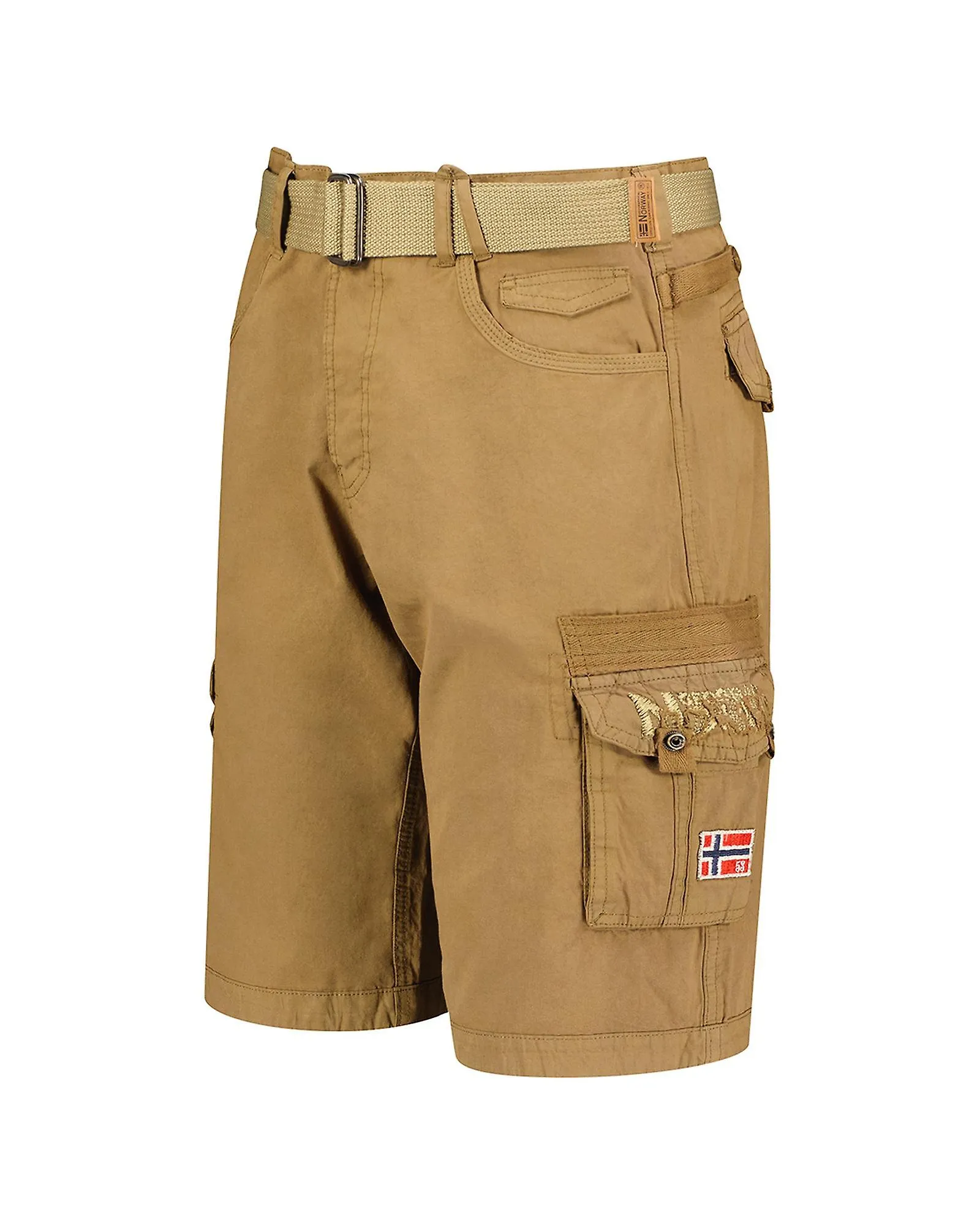 Geographical Norway 7 Pocket Cotton Shorts with Visible Logo