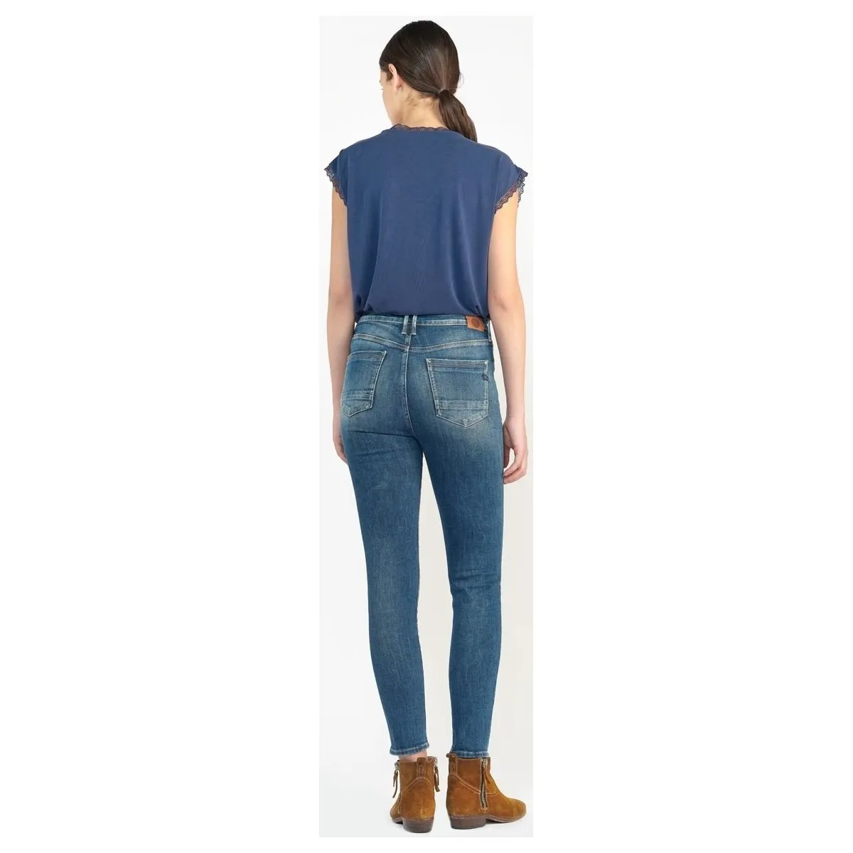 Jeans skinny tiro alto POWER, 7/8