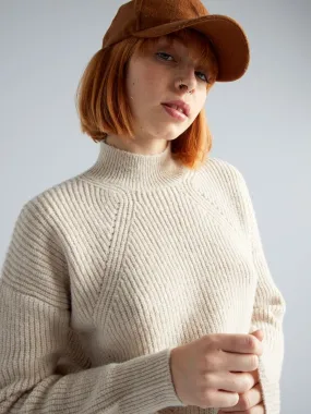 Jersey de punto grueso calado - BEIGE