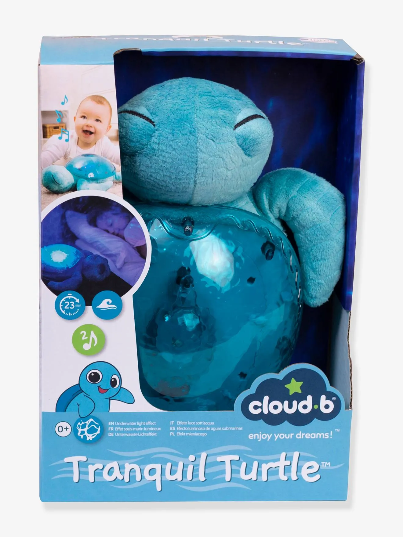 Luz nocturna recargable CLOUD B Tranquil Turtle