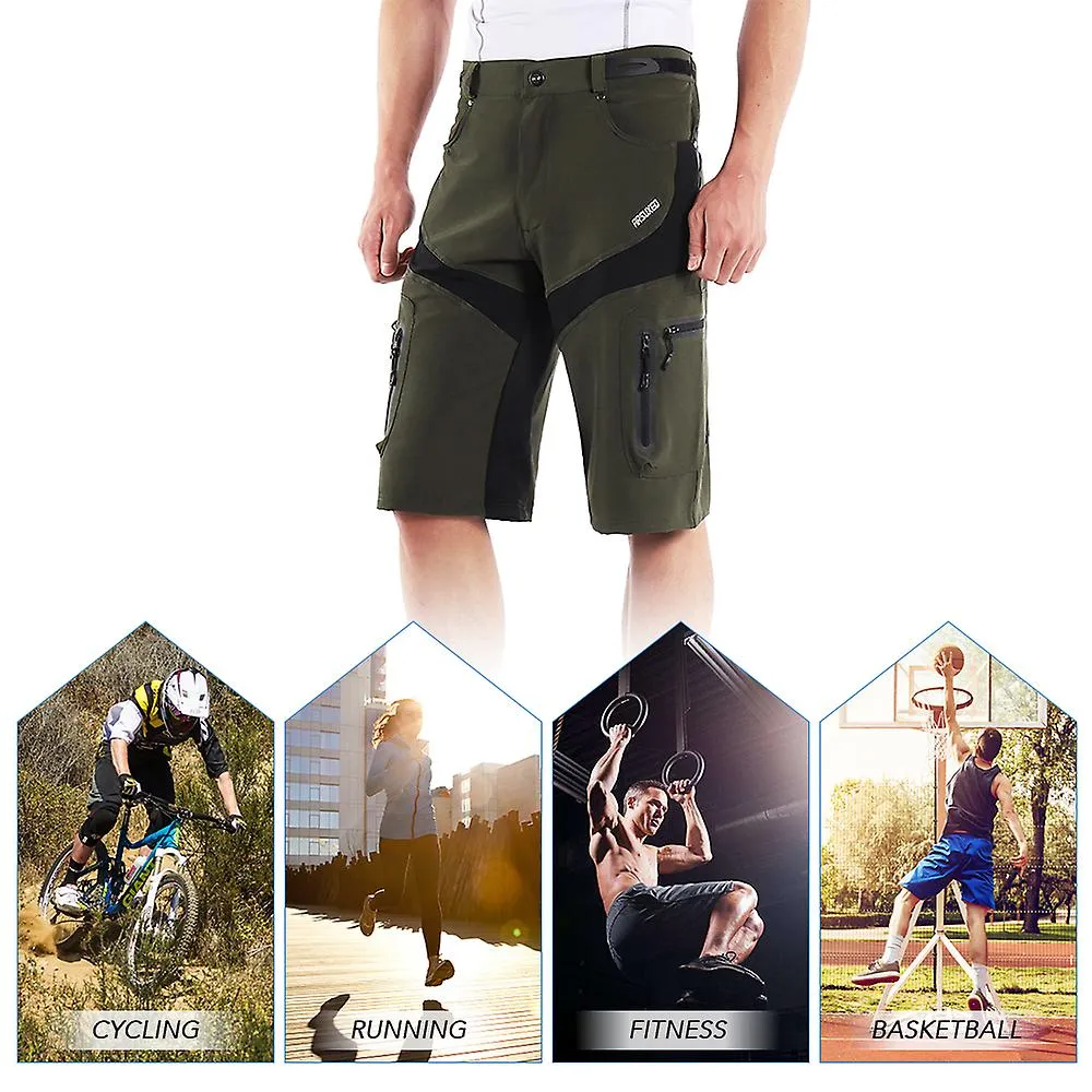 Men Cycling Shorts Quick Drying Breathable Outdoor Sports Running Bike Riding Casual Shorts With 6 Pockets