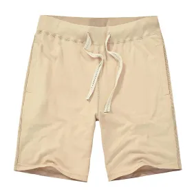 Men's Shorts Casual Workout Drawstring Shorts with Elastic Waist and Pockets-Khaki color