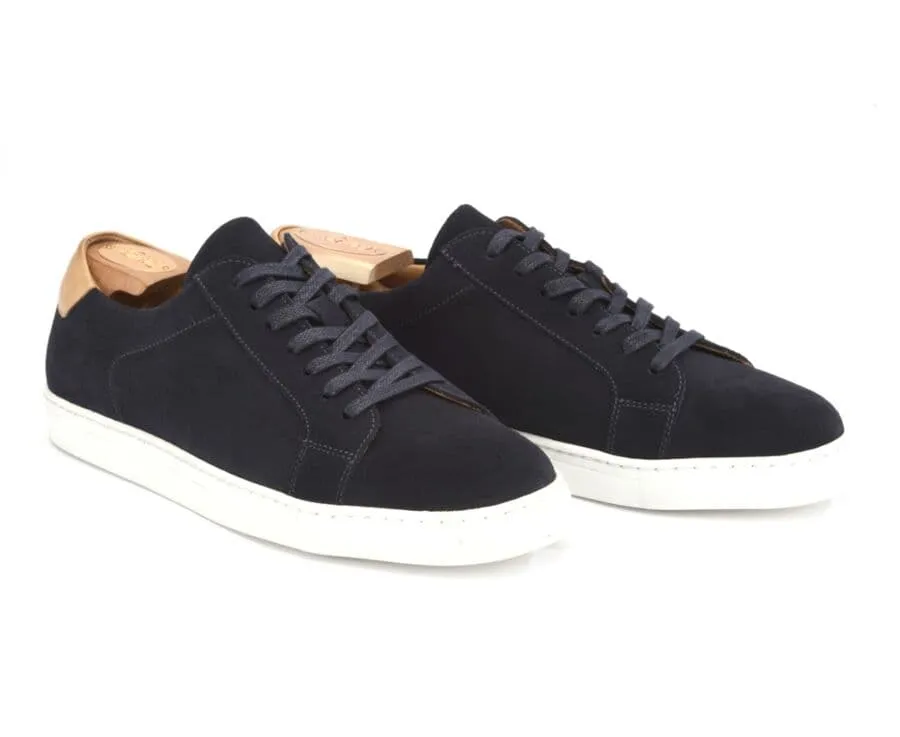 Navy Men's suede Trainers - INGLEWOOD