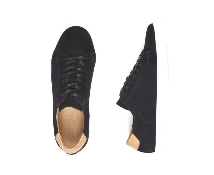 Navy Men's suede Trainers - INGLEWOOD