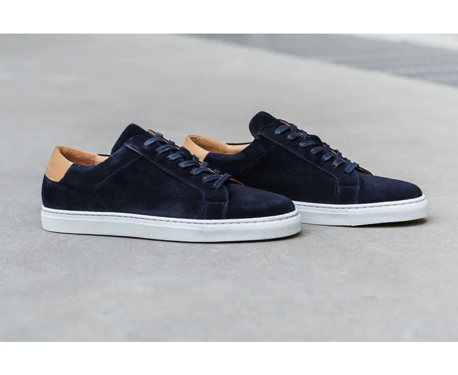 Navy Men's suede Trainers - INGLEWOOD