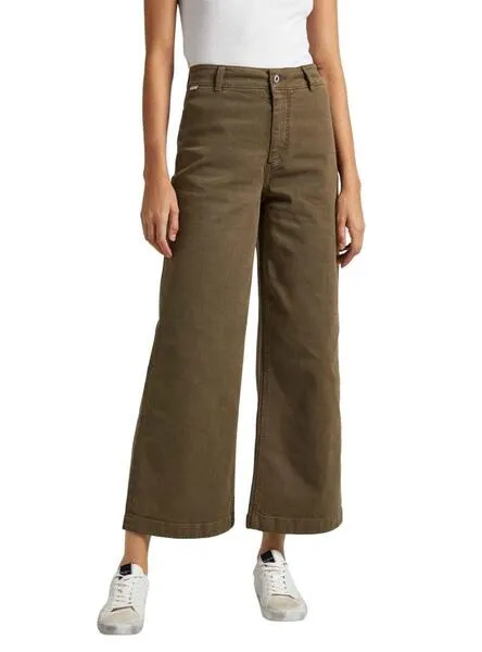 Pantalón Culotte Pepe Jeans Tania Verde Para Mujer