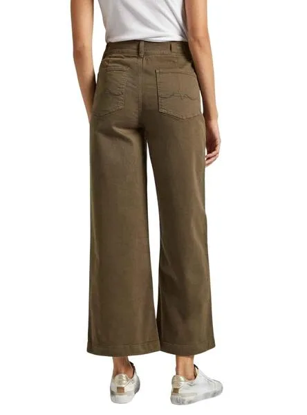 Pantalón Culotte Pepe Jeans Tania Verde Para Mujer