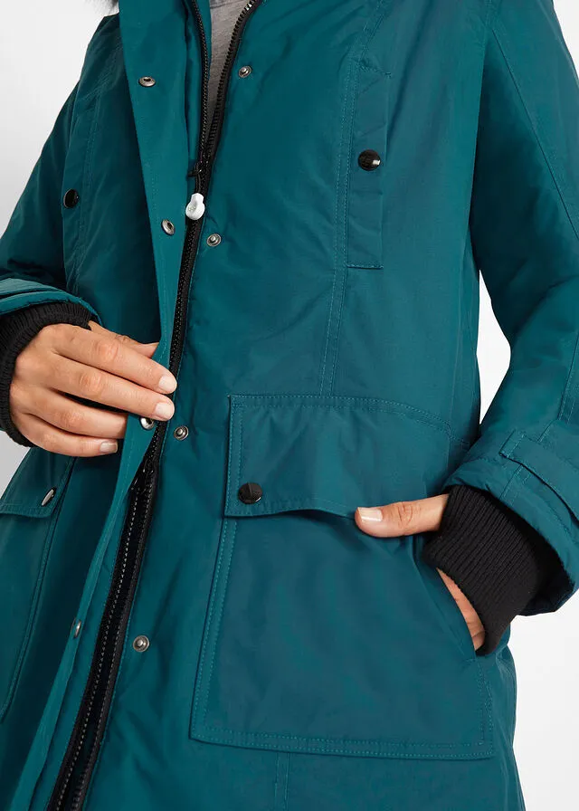 Parka impermeable Petróleo azul