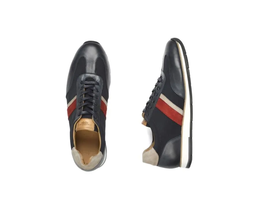 Patina Navy Lacing Trainers - MELINGA