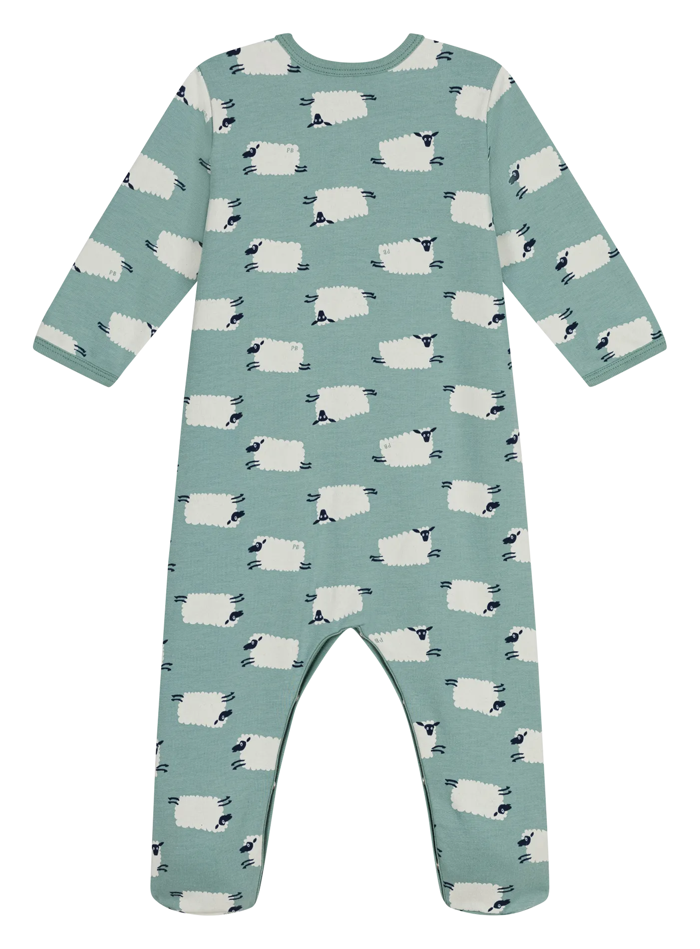 PETIT BATEAU Pijama de mezcla de algodón en verde