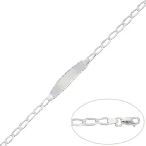 Pulsera con Placa Plata 4mm.