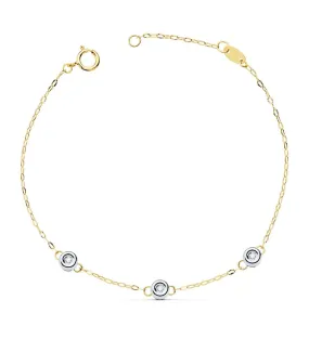 Pulsera Diamantes Delicia Oro 18K 0.045 Qtes.