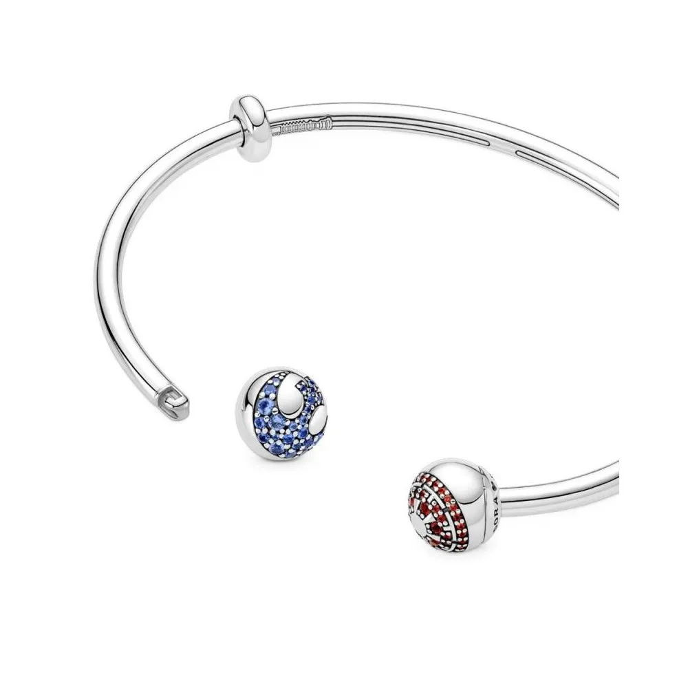 Pulsera Pandora Moments Abierta en plata de ley  Logo Lado Oscuro & Luminoso Star Wars™ 