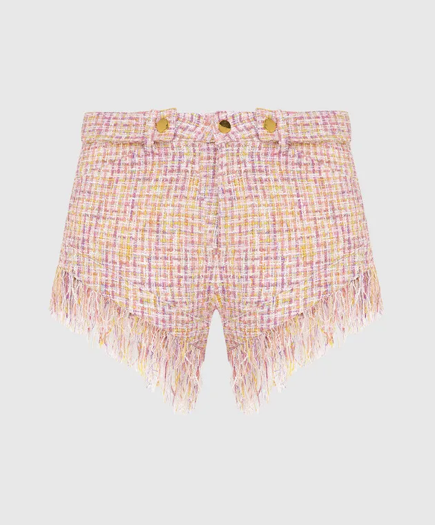 Retrofete Fringed tweed shorts