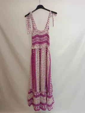 SACHA CLOSET. Vestido flores moradas T.(s)