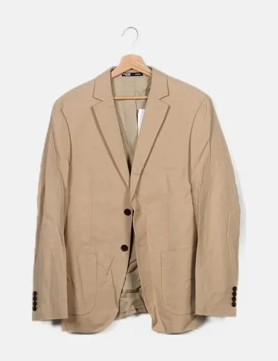 Selected Blazer beige básica