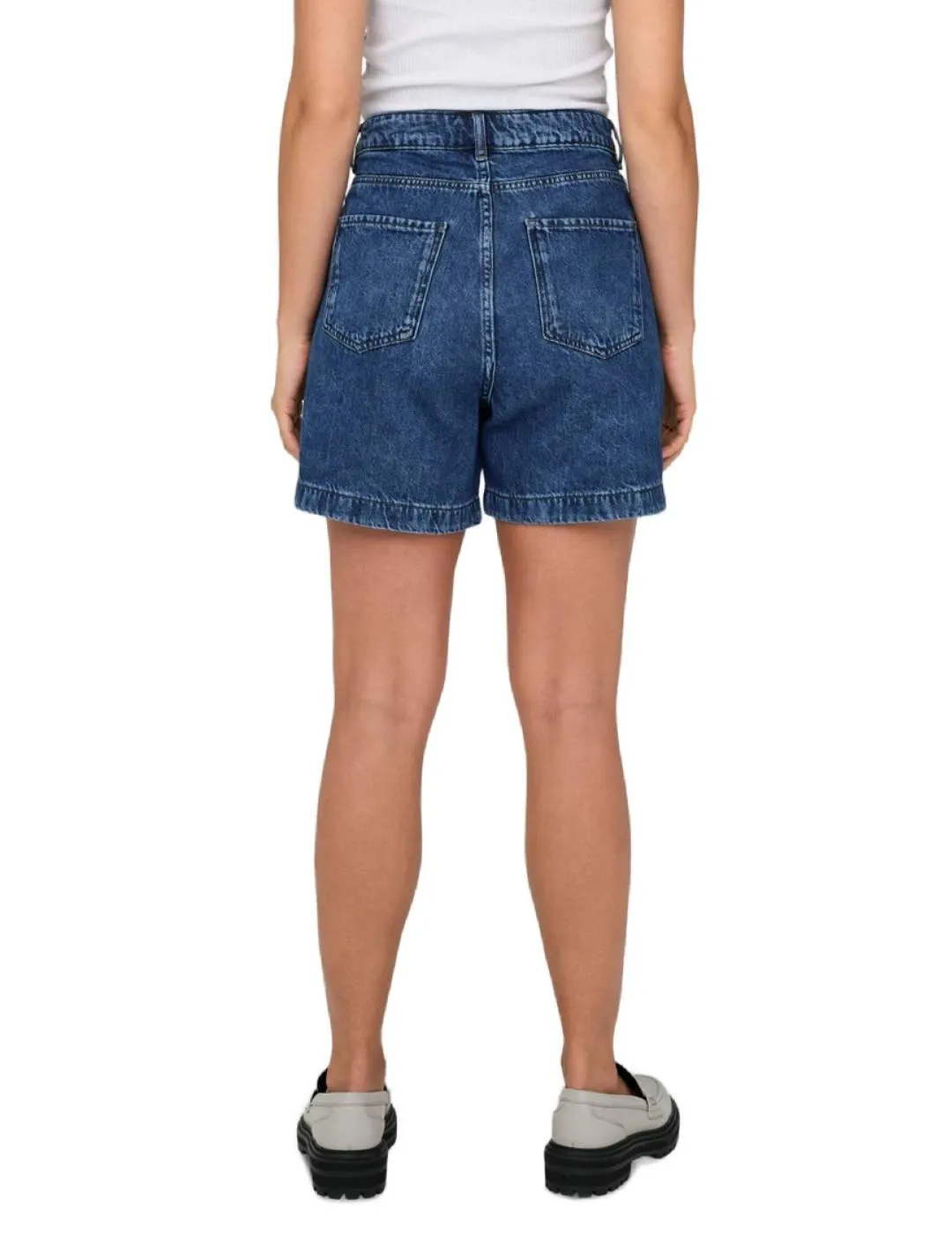 Shorts Only Petra denim azul tiro alto para mujer