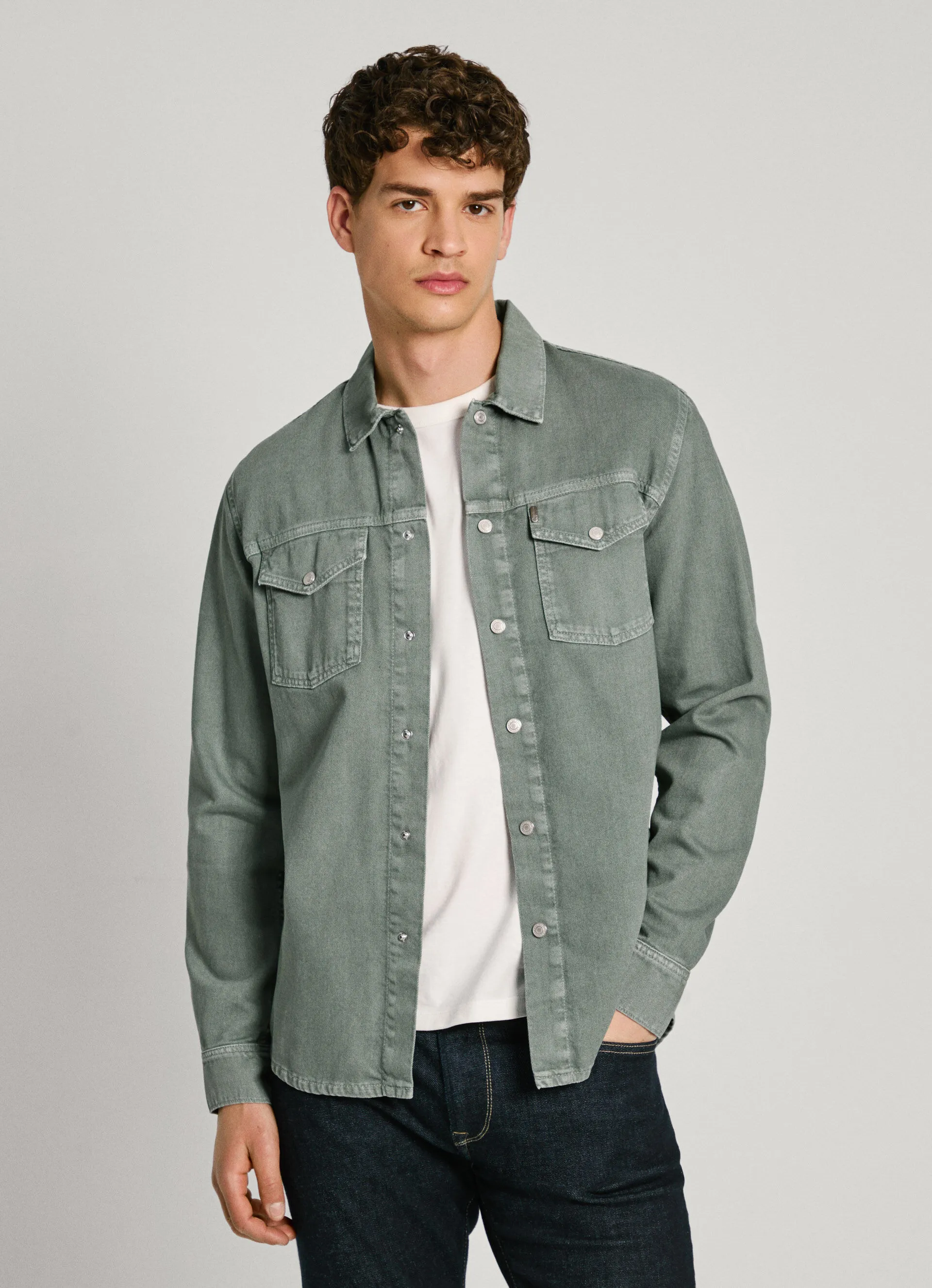 sobrecamisa denim fit regular