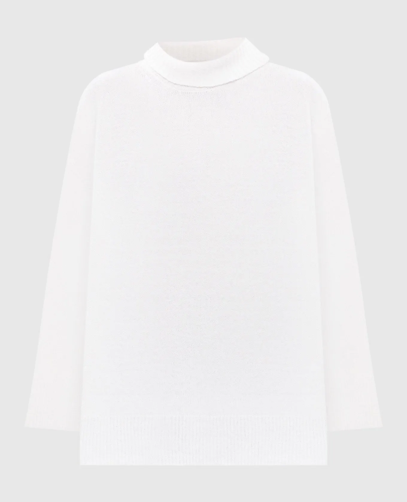 Solotre White wool and cashmere sweater
