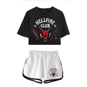 Stranger Things Temporada4 Hellfire Club Crop Shorts A