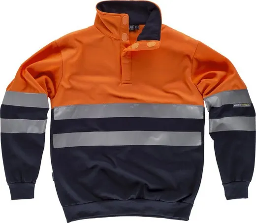 Sudadera combinada Alta Visibilidad Marino Naranja A.V.