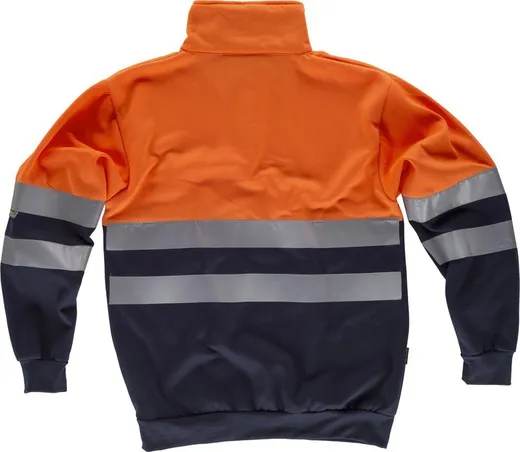 Sudadera combinada Alta Visibilidad Marino Naranja A.V.