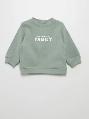 Sudadera de chándal fina con estampado - VERDE
