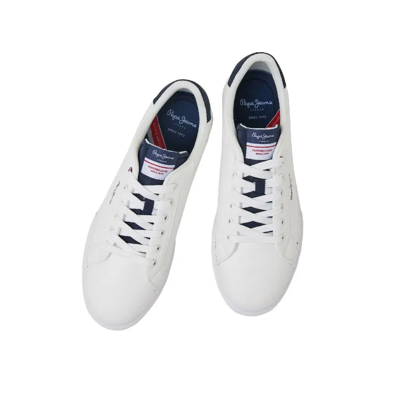 Tenis Pepe Jeans Hombre Kenton Flag M Blanco - Azul