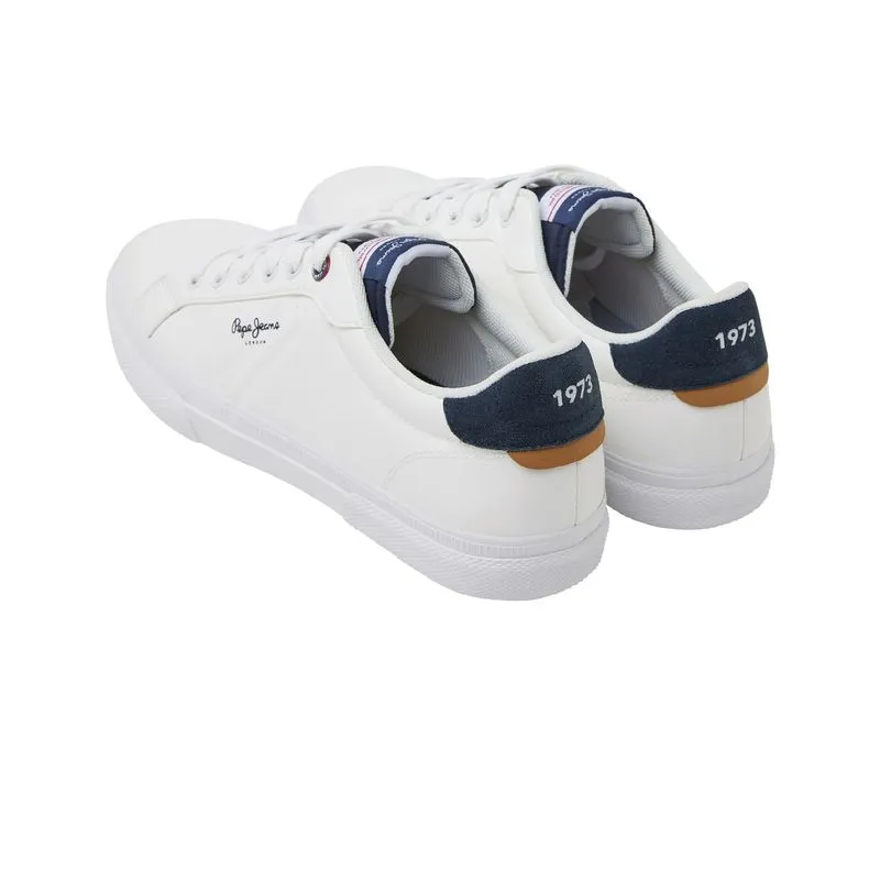 Tenis Pepe Jeans Hombre Kenton Flag M Blanco - Azul