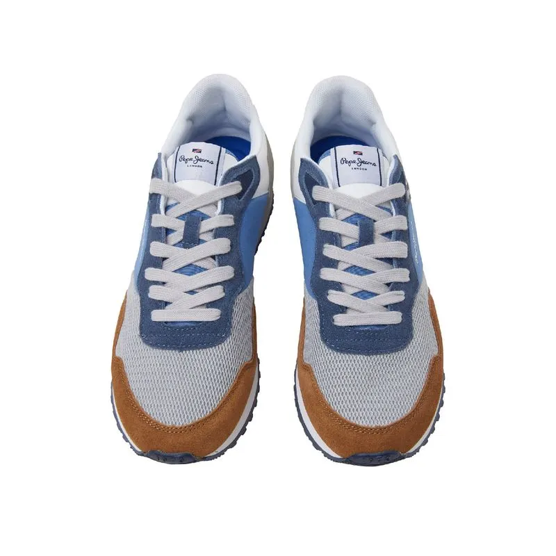 Tenis Pepe Jeans Hombre London One M Vinted Azul - Gris