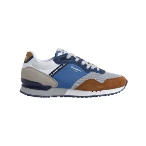 Tenis Pepe Jeans Hombre London One M Vinted Azul - Gris