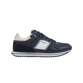 Tenis Pepe Jeans Hombre Tour Club Basic Azul - Blanco